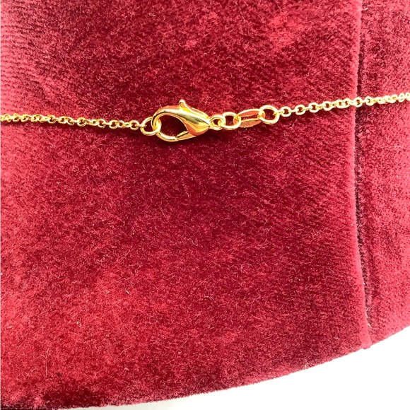 Gold Tone Bird Pendant w/Blue Stones & Chain - Picture 2 of 6